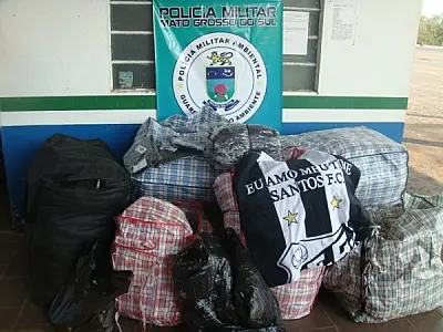 PMA apreende mais de 400kg de roupas em Miranda