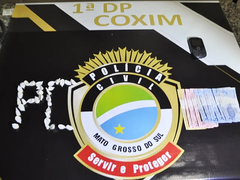 Operação conjunta prende suspeito de tráfico de drogas em Coxim