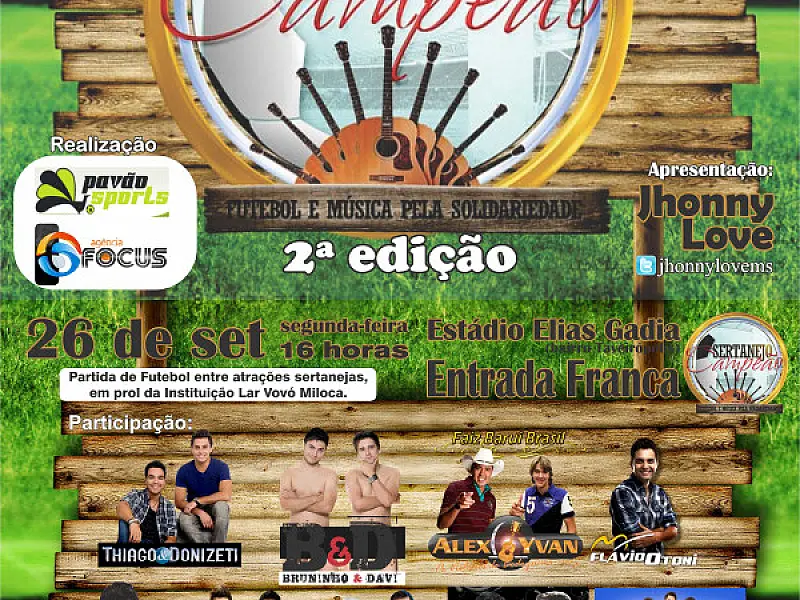 Duplas sertanejas reunidas em evento beneficente nesta tarde