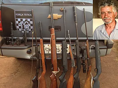 Homem é preso com arsenal de armas em Fátima do Sul