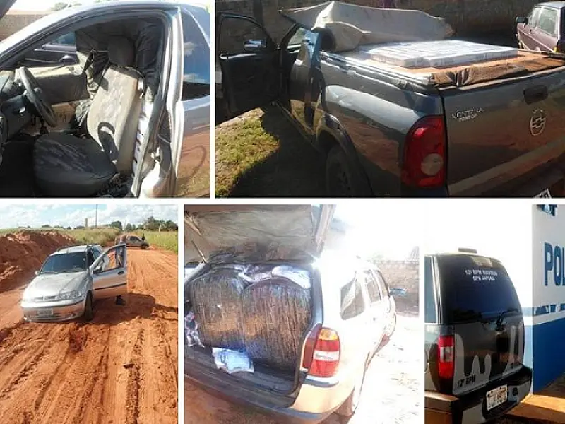 PM apreende contrabando em carros na cidade de Mundo Novo