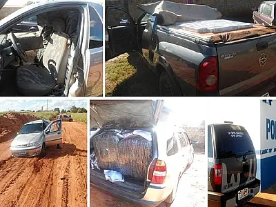 PM apreende contrabando em carros na cidade de Mundo Novo