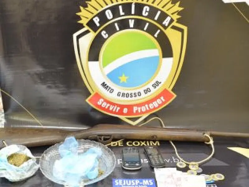 Polícia Civil prende traficante adolescente com drogas, em Coxim