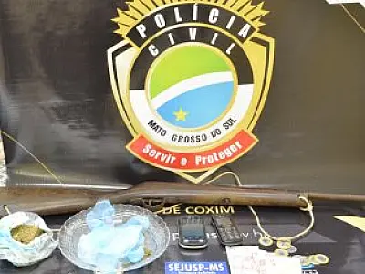 Polícia Civil prende traficante adolescente com drogas, em Coxim