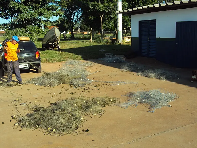 PMA apreende 1 km de redes no rio Pardo