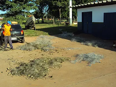 PMA apreende 1 km de redes no rio Pardo