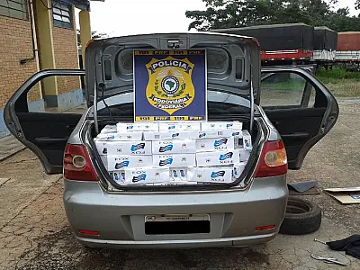 Veículo carregado com cigarros é apreendido pela PRF