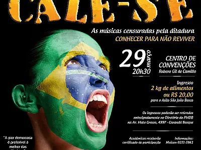 Músicas censuradas pela ditadura serão cantadas sábado na Capital