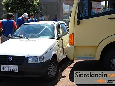 Acidente envolve caminhão e carro oficial de Sidrolândia