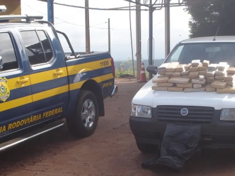 PRF prende jovem com 71.400 gramas de maconha