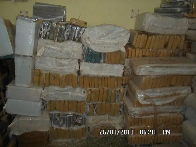 PM de Coronel Sapucaia apreende 398 kg de maconha