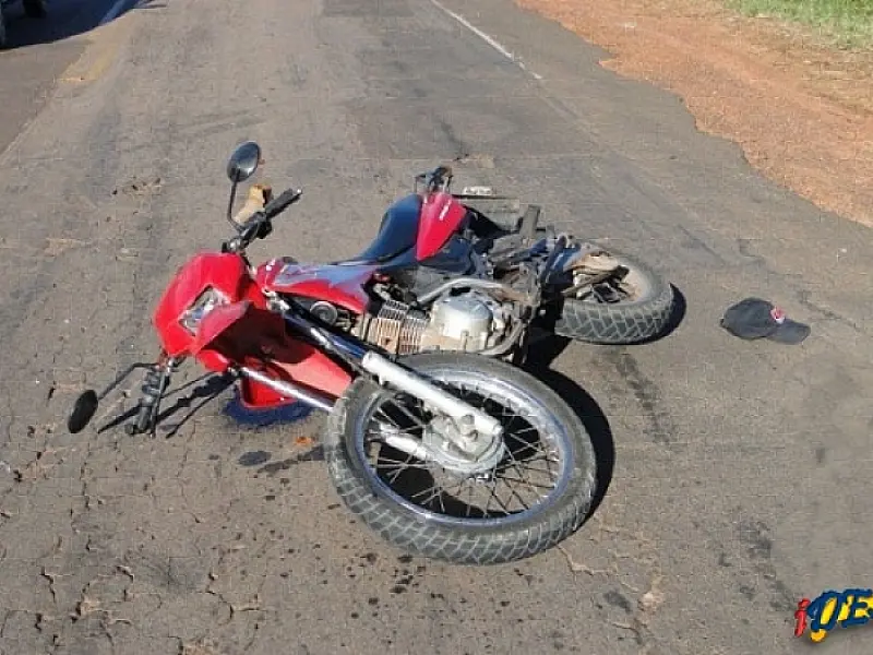 Acidente em Coxim deixa motociclista gravemente ferido