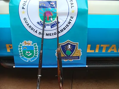 PMA apreende armas de caçadores em Ribas do Rio Pardo