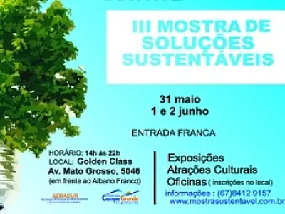 3ª Mostra de Soluções Sustentáveis será aberta dia 31 na Capital