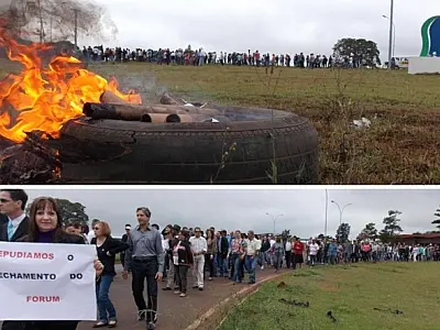 População de Batayporã protesta contra fechamento da comarca