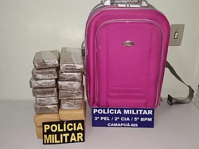 PM prende mulher com mais de 12 quilos de maconha em Camapuã