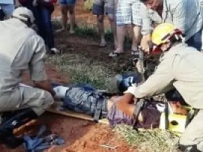 Motociclista sofre fratura exposta ao colidir em caminhão, em Ivinhema