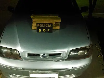 DOF apreende mais de 7 quilos de maconha em veículo