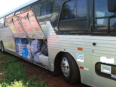 Mercadorias contrabandeadas são apreendidas em ônibus que iria para Goiânia