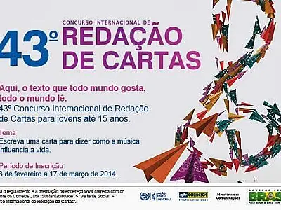 Inscrições abertas para Concurso Internacional de Redação de Cartas