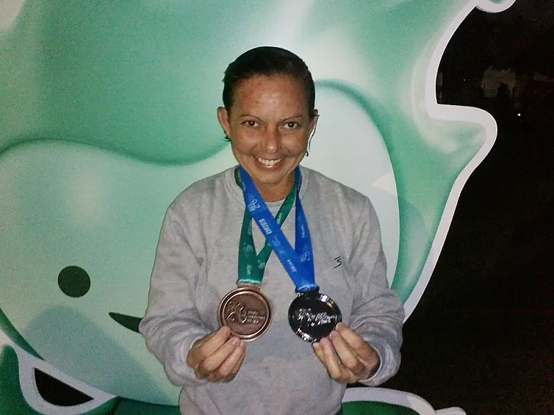 Nadadora de MS conquista 2 medalhas nos Jogos Nacionais do Sesi