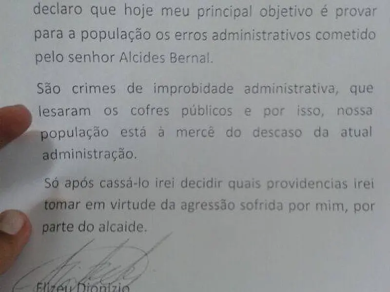 Vereador emite nota de esclarecimento sobre o ocorrido na Câmara