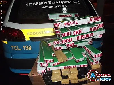 Homem é preso com 78Kg de maconha em Amambai