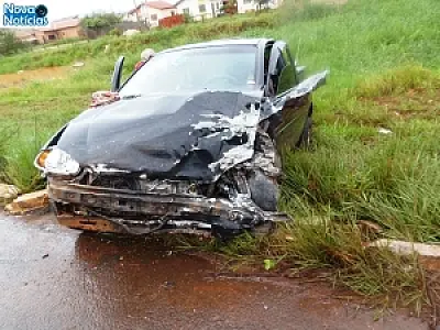 Acidente no anel viário de Nova Andradina deixa um ferido