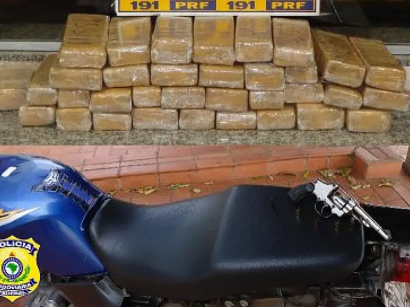 PRF apreende arma e maconha na BR-163 em Coxim e Rio Verde