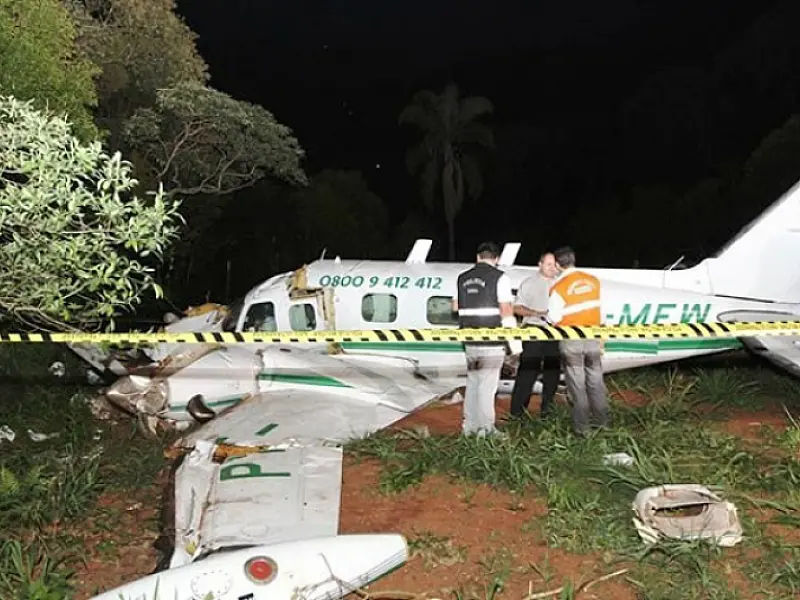 Identificadas quatro vítimas de acidente com avião que saiu de Dourados