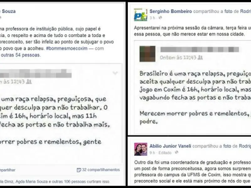 Suposto comentário de professora da UFMS gera polêmica em Coxim