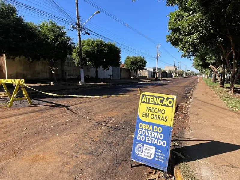 Em Dourados, Governo de MS investe R$ 17 milhões em recapeamento do Jardim Água Boa