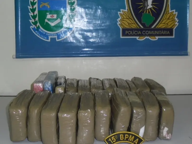 PMA apreende 21kg de cocaína nesta madrugada na BR-262
