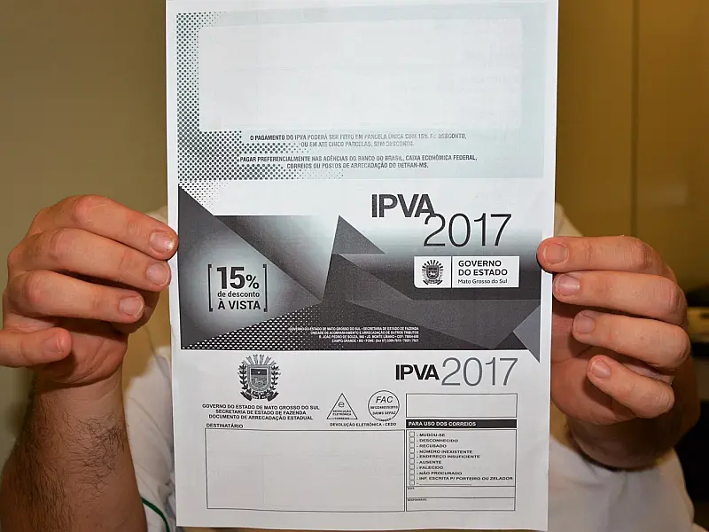 Governo de MS divulga tabela com valor de cálculo do IPVA para 2017