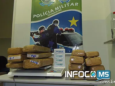 Polícia prende homem com 25 kg de maconha em Camapuã