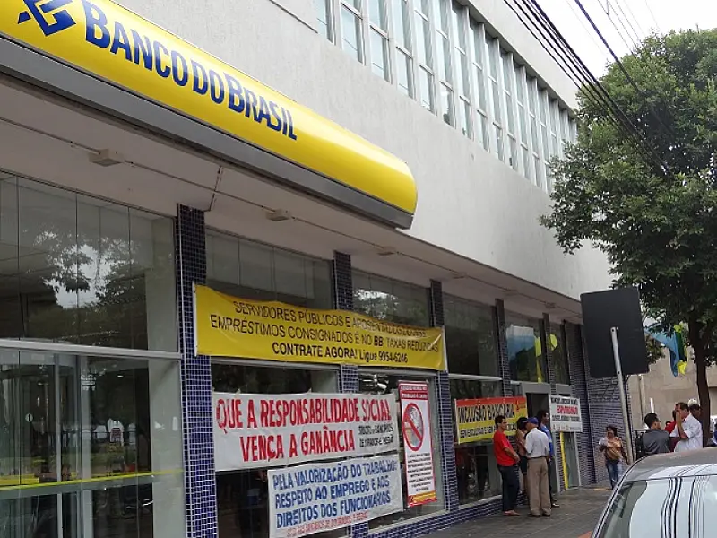 Banco do Brasil de Dourados fica com as portas fechadas nesta quarta