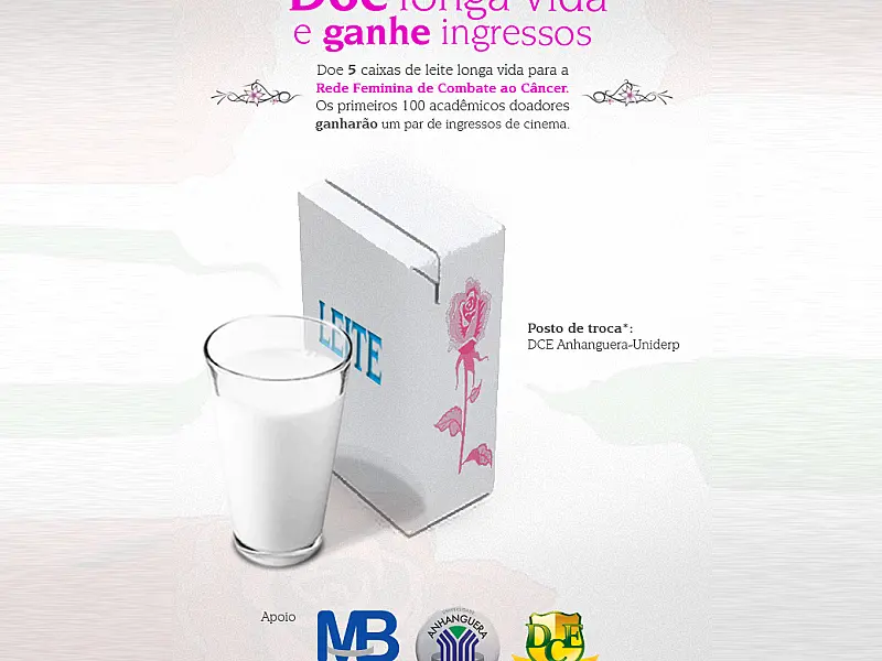 Campanha arrecada leite e troca até por ingresso de cinema