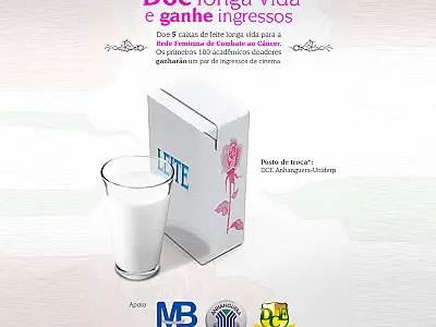 Campanha arrecada leite e troca até por ingresso de cinema