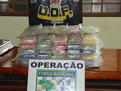 Veículo com cocaína é apreendido pelo DOF e Força Nacional