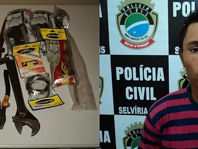 Em Selvíria, homem é preso por furtar ferramentas de bicicletaria