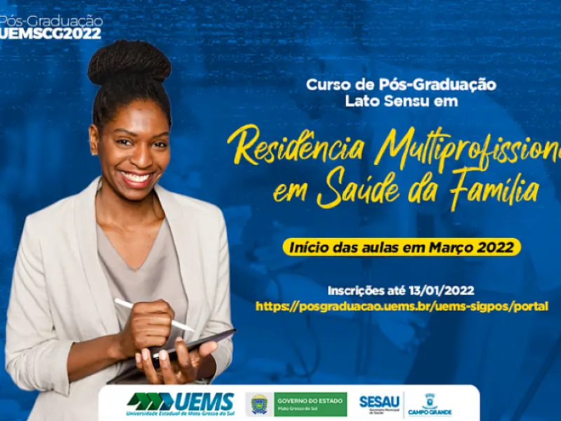 Inscrições abertas para Residência Multiprofissional em Saúde da Família

