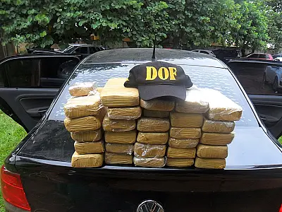 Cerca de 28,400Kg de maconha é aprendido pelo DOF