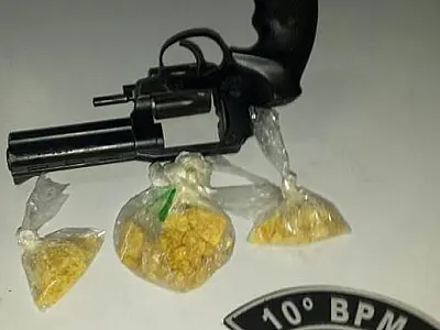 Pelotão Jockey Clube do 10º BPM apreende revólver e droga com adolescente