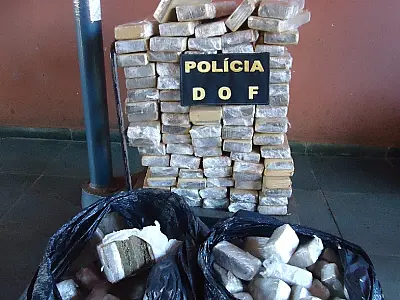 DOF apreende 94 quilos de maconha em veículo na BR 163