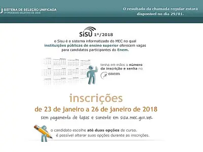 Matrículas para aprovados na primeira chamada do Sisu começam hoje