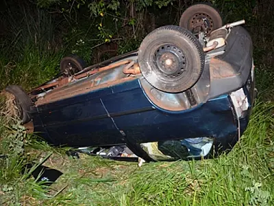 Homem perde o controle do veículo e capota carro na MS-276