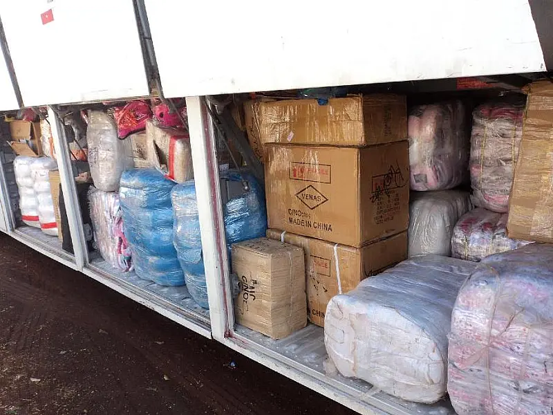 DOF apreende grande quantidade mercadorias vindas do Paraguai