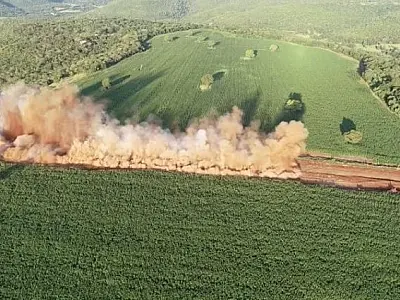 Obra de pavimentação da MS-010 até Furnas do Dionísio recebe nova explosão com 22 mil quilos de dina