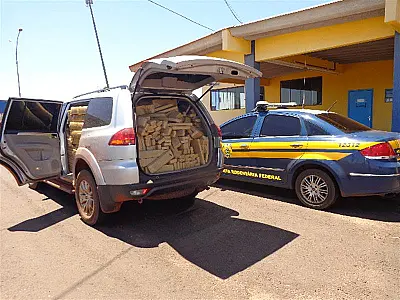 Condutor é preso com carga de maconha e veículo roubado