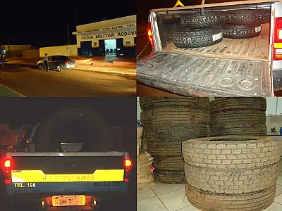 Polícia Militar Rodoviária apreende pneus contrabandeados na MS 164